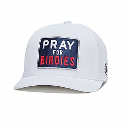 G/Fore PRAY FOR BIRDIES STRETCH TWILL PERFORATED SNAPBACK HAT - SNOW - Keps