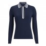 CONTRAST LADIES SILKY TECH NYLON QUARTER ZIP LADY POLO
