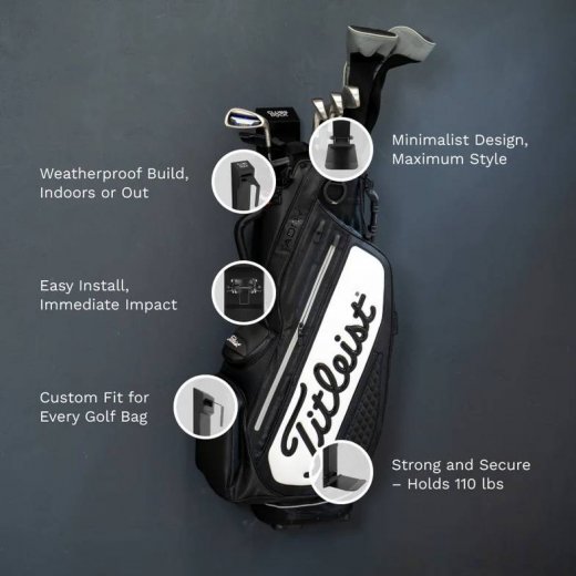 ClubsDock - Golf Bag Stand Display - Black