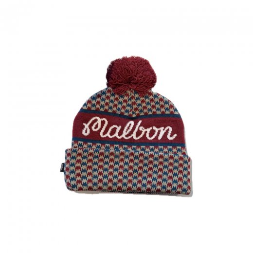 Malbon HOUNDSTOOTH POM BEANIE