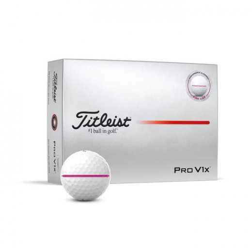 Titleist PRO V1x AIM Performance Pink - Vit