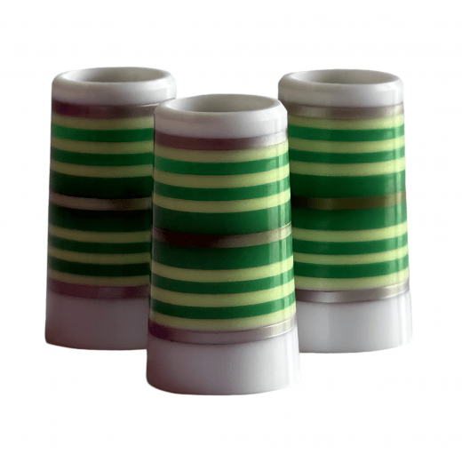 Ferrules - Set of 10 - Striped Lime